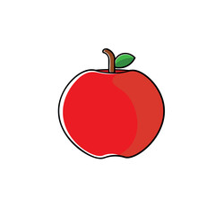 Fresh red apple vector