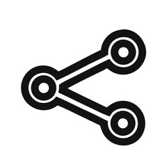 Minimal Share Outline Icon on White Background – Flat Vector Design for Social Media, Communication, and Networking