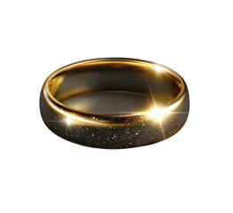 Golden ring, glossy finish, sparkling highlights