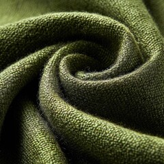 Close-up of olive green fabric with texture