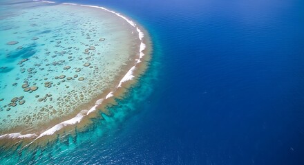 Obraz premium Aerial View of a Coral Reef.