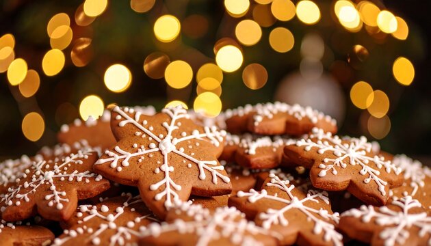 Christmas cookies, snowflake design