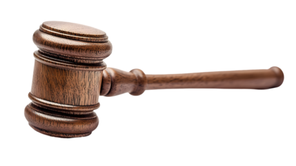 Gavel isolated on a transparent background