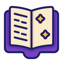 book magic outline color