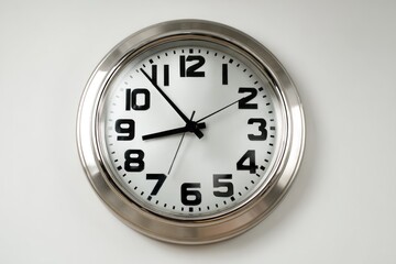 Close-up of a round wall clock