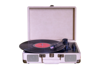 Portable compact vinyl record player