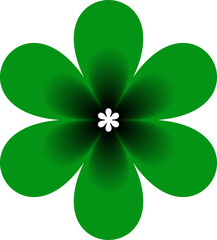 Green Abstract Flower Vector Design