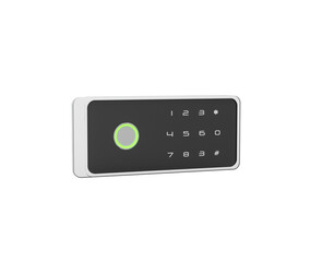 Digital Safe Lock With Touchscreen Numeric Keypad, Green Indicator For Secure Access 3d Illustration