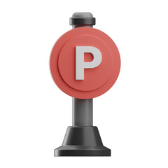 3D Parking Sign Icon