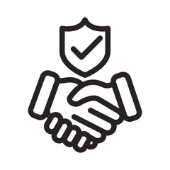 Obraz premium Trusted Partnership Line Icon of Supply Chain Transparency Icon Set