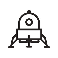 Lunar Lander Line Icon of Space Exploration Icon Set © SkyPark