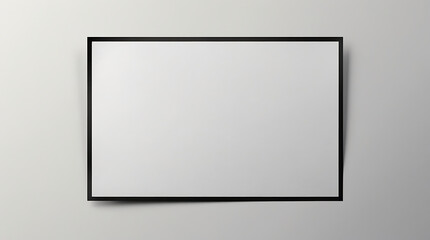 white frame on wall, empty, wall, 32K Resolution