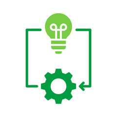 Implementation Icon Vector Illustration Green Version
