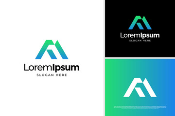 Modern letter A F logo concept creative