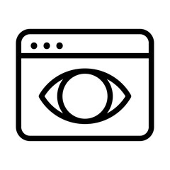 Profile Monitoring Line Icon of Digital Identity and e-KYC Icon Set