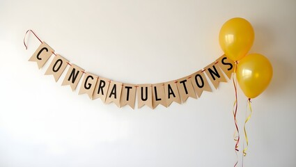 Congratulations Balloon in the Wall