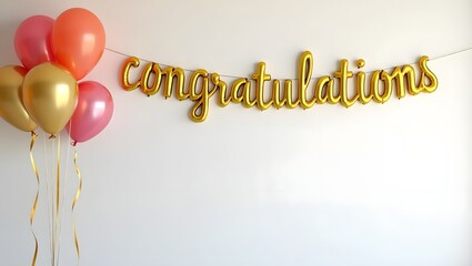 Congratulations Balloon in the Wall