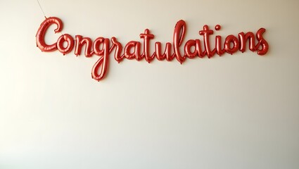 Congratulations Balloon in the Wall