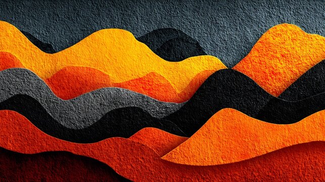 Orange and black watercolor gradient autumn halloween background abstract design flowing textures festive tones simple backdrop for art