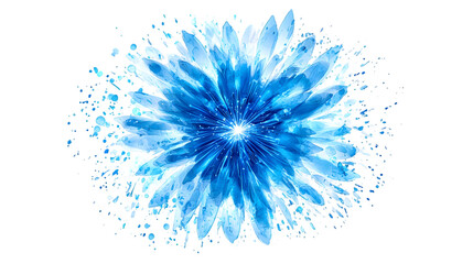 vector happy new year fireworks. blue fireworks. new year decoration vector illustration isolated on a transparent background