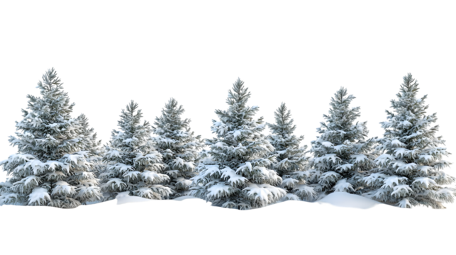 winter snow carpet isolated on a transparent background