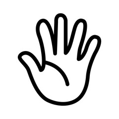 Obraz premium Raised Hand Line Icon of Cultural Diversity Icon Set