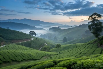 Naklejka premium landscape of mountains