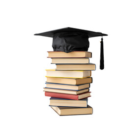 Graduation: Books and Cap - Symbol of Education and Achievement