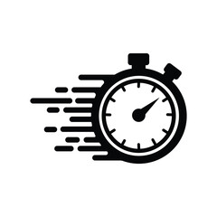 Fast Time Stopwatch Icon for Websites and Apps vector. speed time icon. fast, quick time icon vector