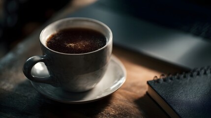 Coffee and digital devices for remote work