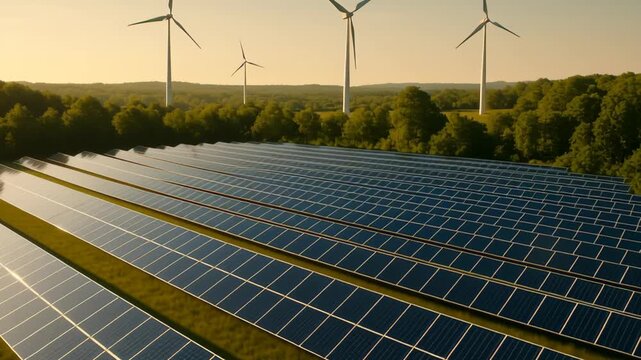 Sustainable Energy Technology Harnessing Solar Panels and Wind Turbines for Greener Future in Data Centers