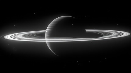 A ringed planet in deep space