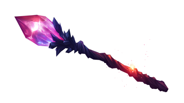 Illustration of a magic wand on transparent background