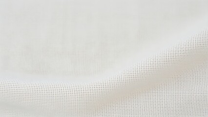 Close-up of natural linen fabric texture, highlighting woven fibers in soft neutral tones.