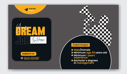 We are hiring announcement banner and poster design
