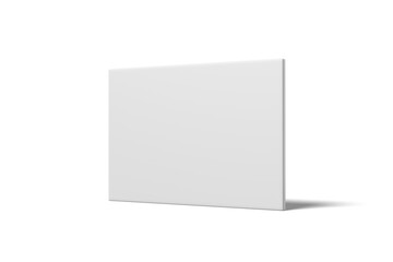Low Angle View of Blank White Landscape Painting Canvas, 3d Illustration