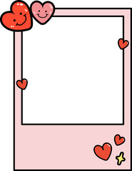 Cute Hearts Polaroid Frame