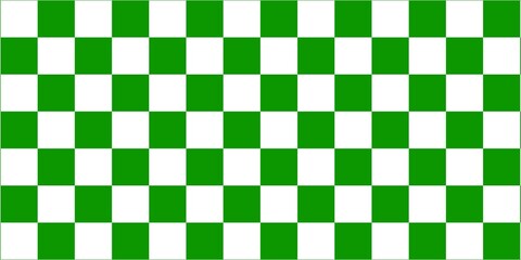 green and white checkered tablecloth