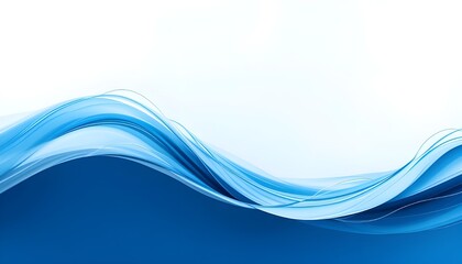 Modern abstract wave background with sleek white and blue gradient geometric shapes