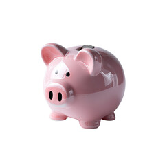 Obraz premium Cute Pink Piggy Bank for Saving Money and Financial Budgeting