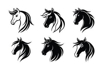 Horse Head Vector Illustration Stock Illustrations