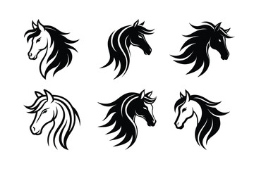 Horse Head Vector Illustration Stock Illustrations
