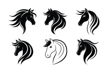 Horse Head Vector Illustration Stock Illustrations
