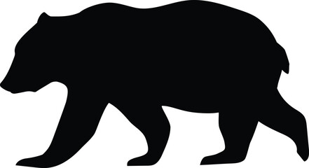 Large Collection of Wildlife Silhouettes: Bears, Deer, and Other Animals in Black and White Vector Graphics.
