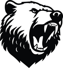 Large Collection of Wildlife Silhouettes: Bears, Deer, and Other Animals in Black and White Vector Graphics.