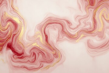 Fototapeta premium Luxurious Red Gold Marble Texture Elegant Fluid Abstract Background Design.