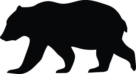 Large Collection of Wildlife Silhouettes: Bears, Deer, and Other Animals in Black and White Vector Graphics.
