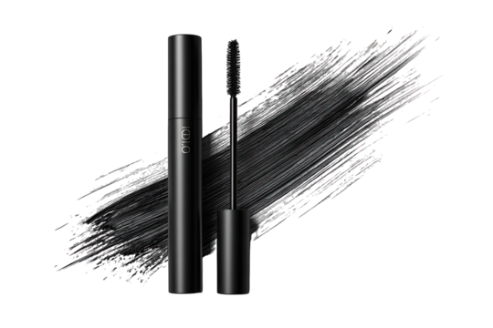 Mascara tube on a white background