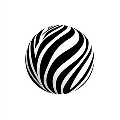 Abstract zebra-striped sphere (1)