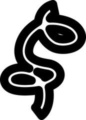 Bold curved lines, strokes and doodles